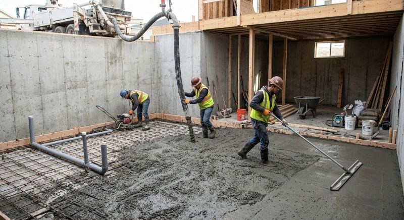 Basement Concrete Installation in San Bruno, CA